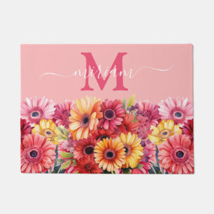 Luxury Kitchen Floor Mat: Gerbera Daisies Door Mat