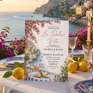 Luxury La Dolce Vita Amalfi Coast  Invitation