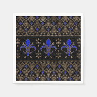 Luxury Lapils Lazuli and gold Fleur-de-lis ornamen