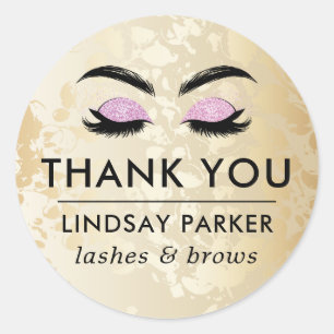 Luxury Lash / Brow Artist Thank You Sticker