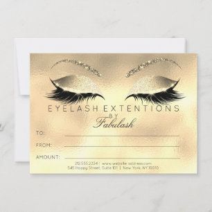Luxury Lashes Extension Makeup Certificate Gift