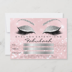 Luxury Lashes Silver Pink Makeup Certificate Gift2