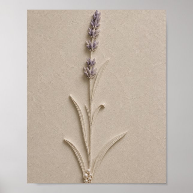Luxury Lavender Botanical Poster  (Front)