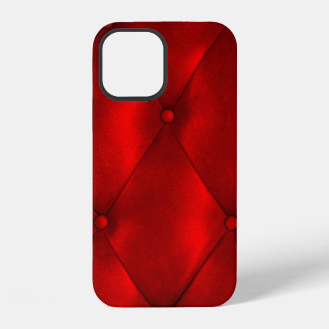 Luxury leather button chair texture iPhone case (Back)