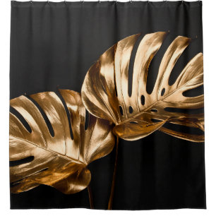 Luxury leather button chair texture shower curtain