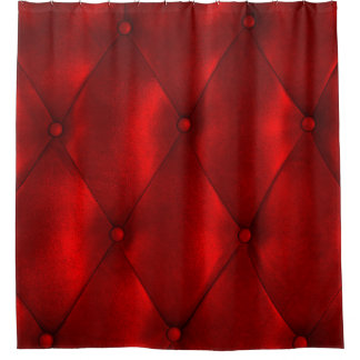 Luxury Leather: Buttoned Texture Elegance. Shower Curtain