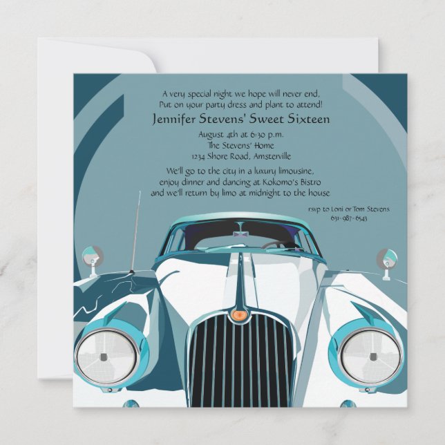 Luxury Limousine Invitation (Front)