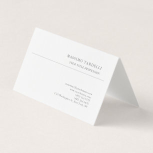 Luxury Linen Classical Plain Professional Business Card
