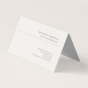 Luxury Linen Classical Plain Professional Business Card