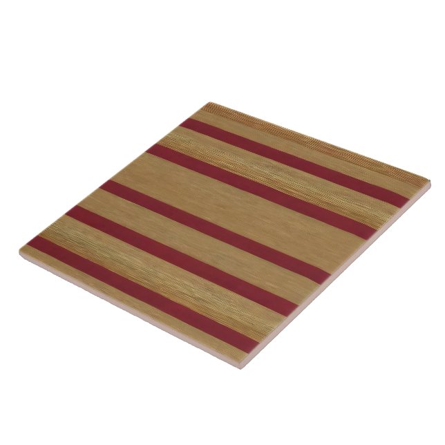 Luxury Linen Modern Burgundy Gold Collection Tile (Side)
