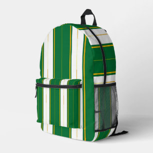 Luxury Linen Modern Green Gold Texture Collection Printed Backpack