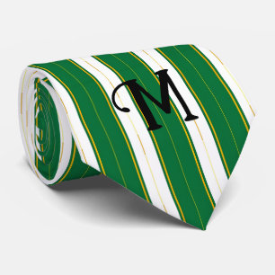 Luxury Linen Modern Green Gold Texture Collection Tie