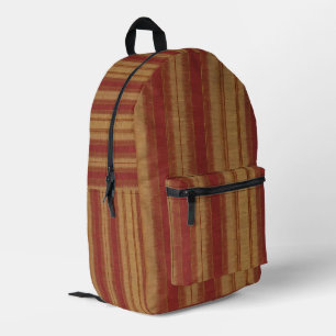 Luxury Linen Popular Burgundy Gold Collection Printed Backpack