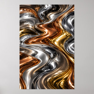 Luxury Liquid Metal Wall Art 