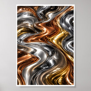 Luxury Liquid Metal Wall Art 