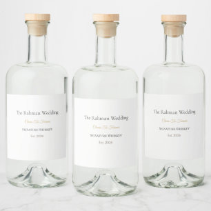 Luxury Liquor Labels Custom Wedding Whiskey