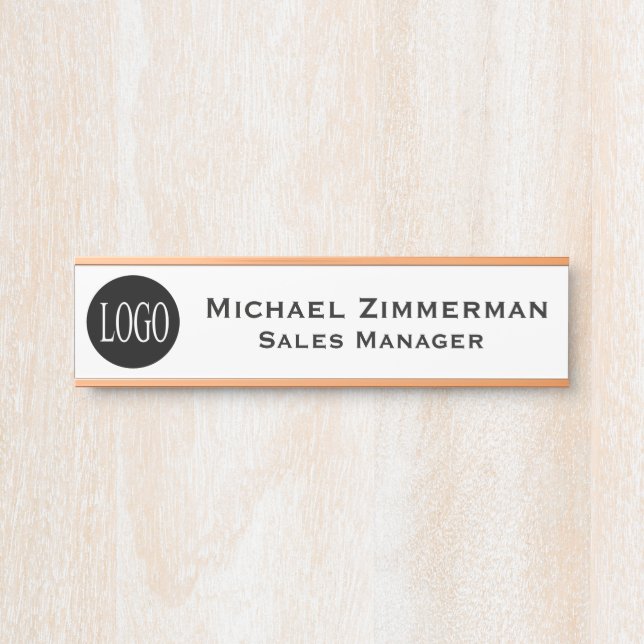 Luxury Logo Office Door Sign (Front)