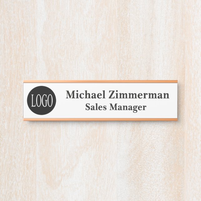 Luxury Logo Office Door Sign (Front)