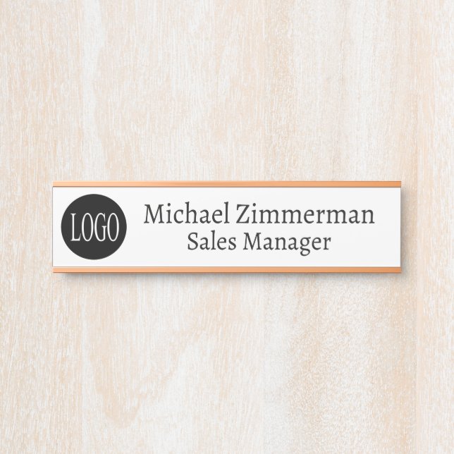 Luxury Logo Office Door Sign (Front)
