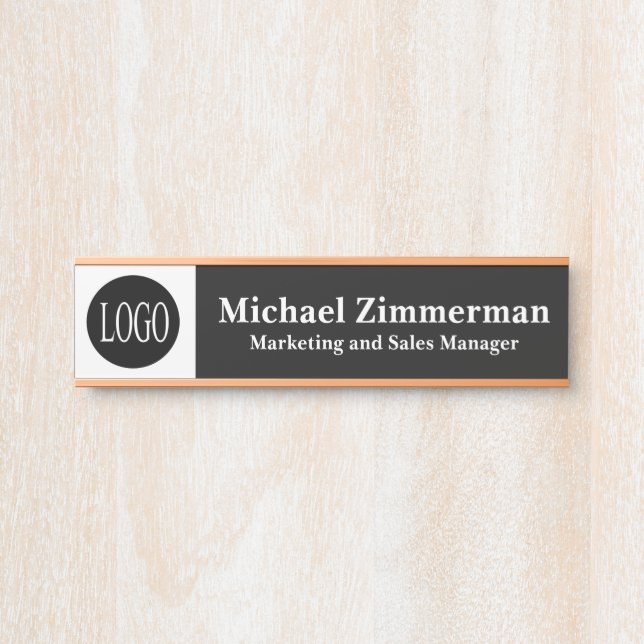 Luxury Logo Office Door Sign (Front)