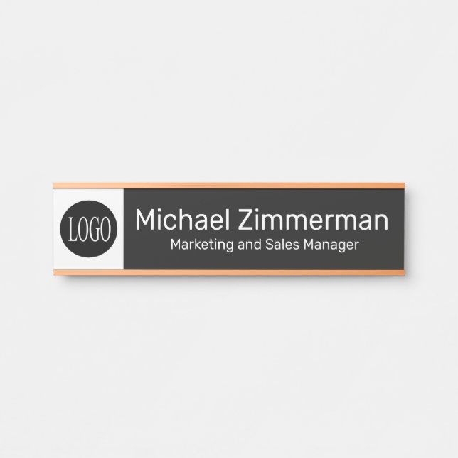 Luxury Long Name Logo Office Door Sign (Front)
