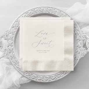 Luxury “Love Is Sweet” Wedding Napkin