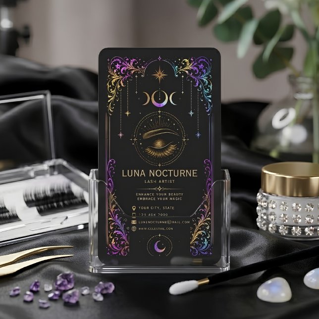 Luxury Makeup Artist Business Card with QR Code (Creator Uploaded)