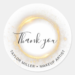 Luxury Makeup Artist Thank You Sticker 