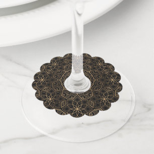 Luxury Mandala 3 Wine Glass Tag