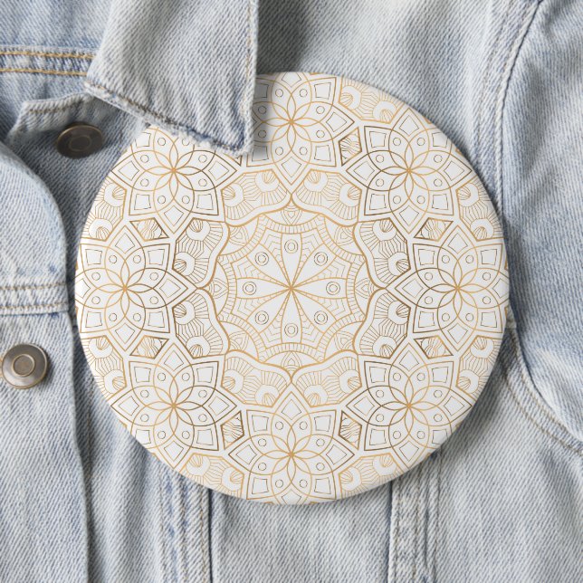 Luxury Mandala 4 6 Cm Round Badge (In Situ)