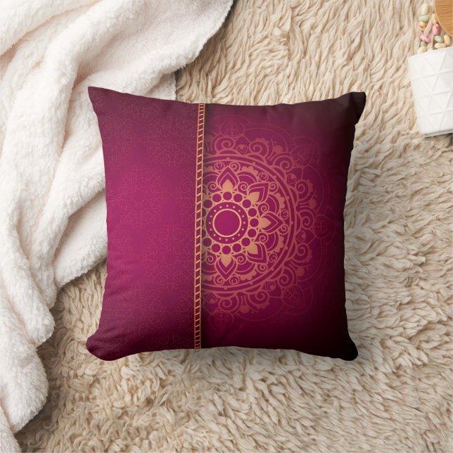 Luxury Mandala Throw Pillow (Blanket)