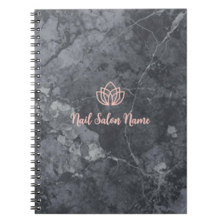 Luxury Marble Custom Nail Salon with Logo Notebook