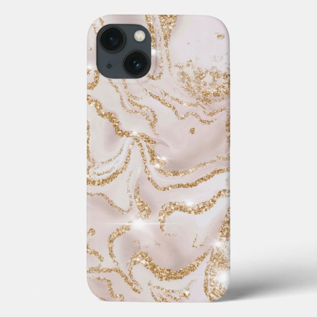 Luxury Marble Glitter Case-Mate iPhone Case (Back)
