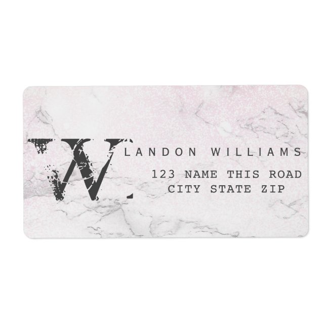 Luxury Marble Glitter monogram (Front)