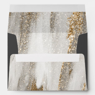 Luxury Marble Gold glitter white and grey Envelope