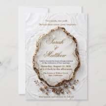 Luxury Marble Gold Islamic Wedding Invitation