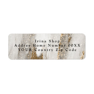 Luxury Marble Gold Strokes white and grey 