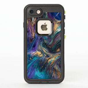 Luxury Marble LifeProof-Style iPhone Case – Blue P