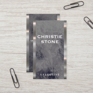 Luxury Marble Metallic Trim Business Card