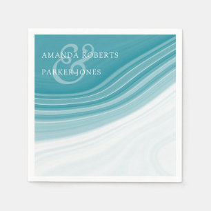 Luxury Marble Personalised Wedding Napkin