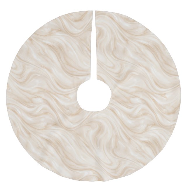 Luxury Marble Swirl Pattern Brushed Polyester Tree Skirt (Front)