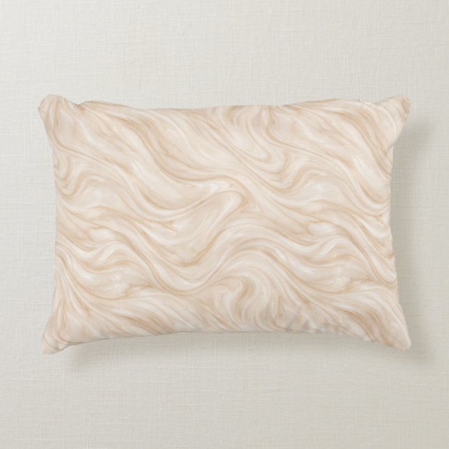 Luxury Marble Swirl Pattern Decorative Cushion (Front)