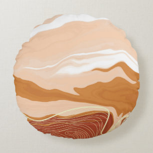 Luxury marble texture background design. Liquid ma Round Cushion