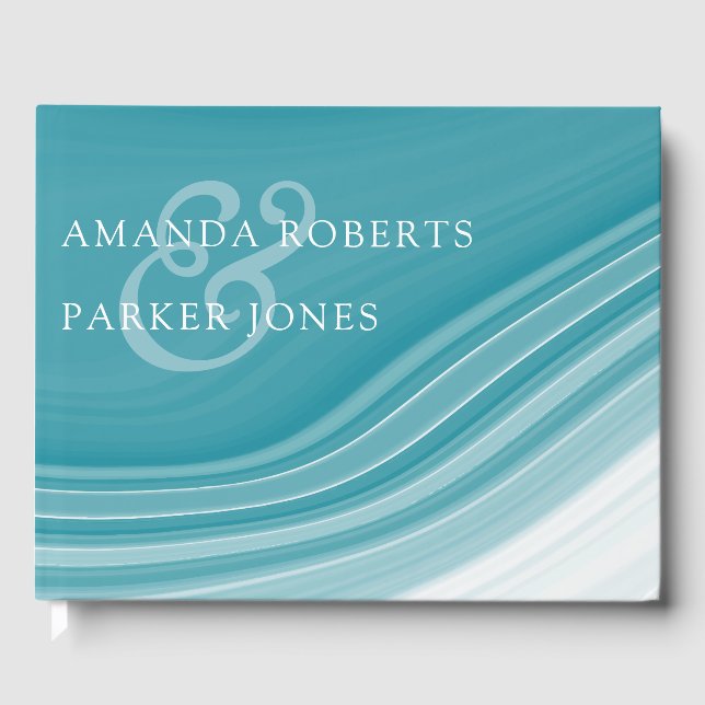 Luxury Marble Wedding Guest Book (Front)