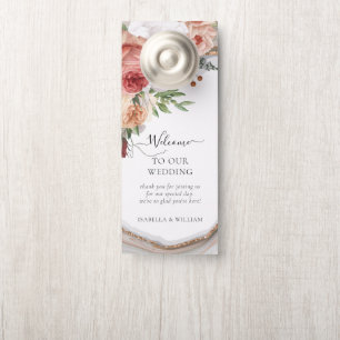 Luxury Marble Wedding Welcome and Do Not Disturb Door Hanger