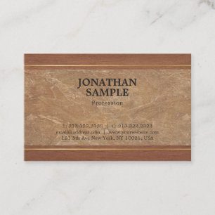 Luxury Marble Wood Gold Look Design Elegant Plain Business Card