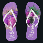 Luxury Mardi Gras Peacock Gold Bridesmaid Favour Jandals<br><div class="desc">You will love this luxury purple,  pink,  green,  blue watercolor peonies with colourful peacock feathers. Great for your wedding celebrations!</div>