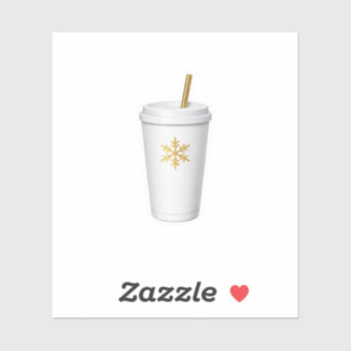 Luxury Matte White Snowflake Tumbler Sticker Moder