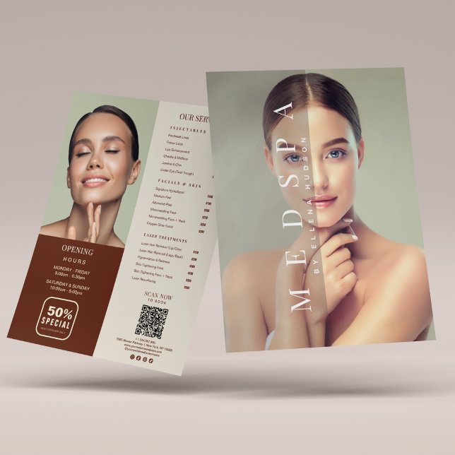 Luxury Medspa Service Menu Flyer Template (Creator Uploaded)