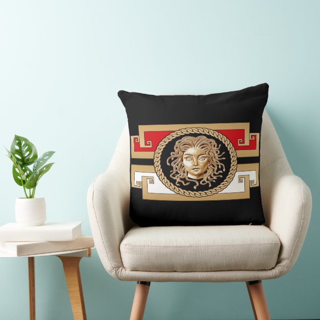 Luxury Medusa Medallion Throw Pillows (Chair)